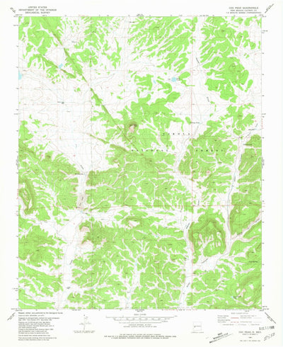 United States Geological Survey Cox Peak, NM (1981, 24000-Scale) digital map