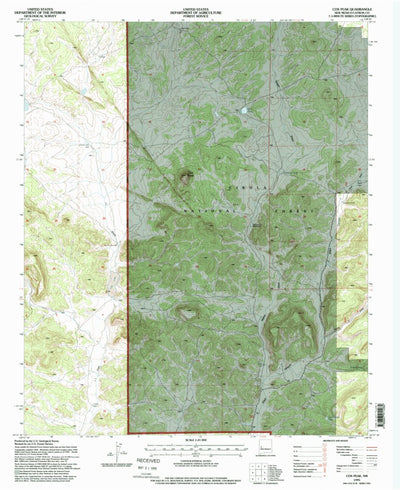 United States Geological Survey Cox Peak, NM (1995, 24000-Scale) digital map