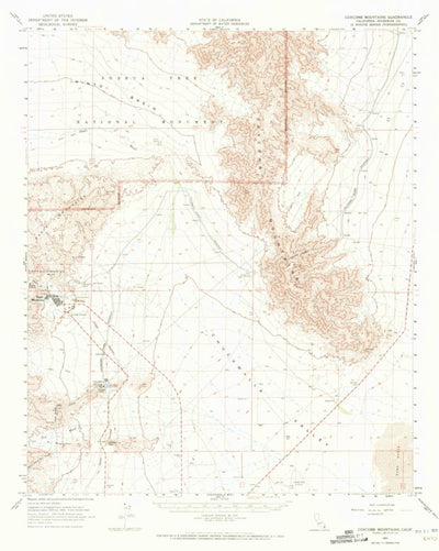 United States Geological Survey Coxcomb Mountains, CA (1963, 62500-Scale) digital map