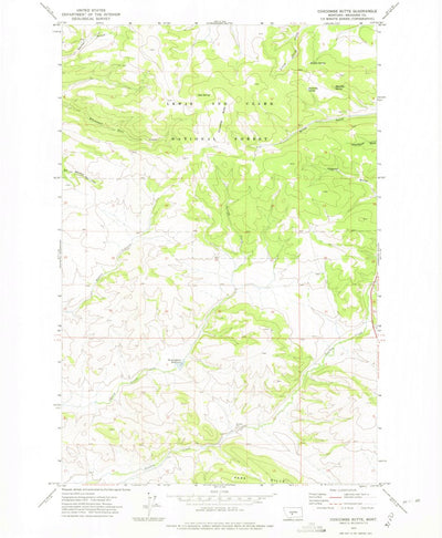 United States Geological Survey Coxcombe Butte, MT (1971, 24000-Scale) digital map