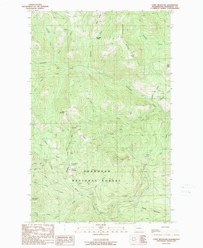 United States Geological Survey Coxit Mountain, WA (1989, 24000-Scale) digital map