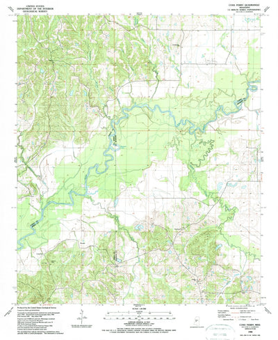 United States Geological Survey Coxs Ferry, MS (1988, 24000-Scale) digital map
