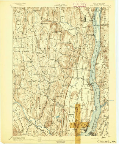 United States Geological Survey Coxsackie, NY (1894, 62500-Scale) digital map