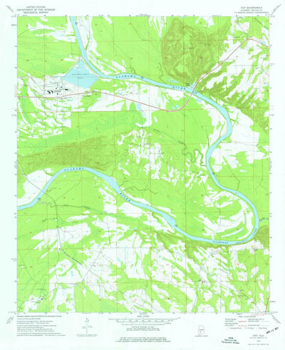 United States Geological Survey Coy, AL (1973, 24000-Scale) digital map