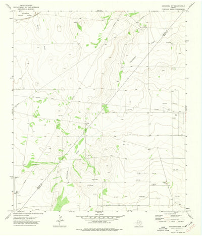 United States Geological Survey Coyanosa NW, TX (1973, 24000-Scale) digital map