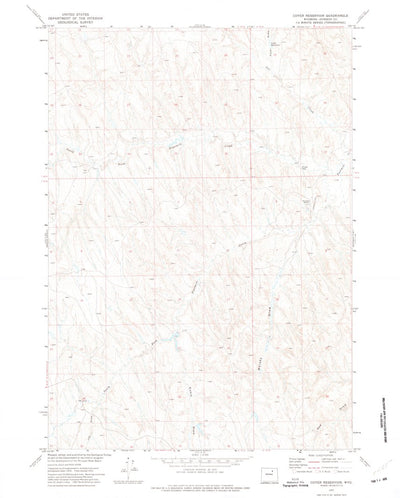 United States Geological Survey Coyer Reservoir, WY (1972, 24000-Scale) digital map