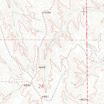 United States Geological Survey Coyer Reservoir, WY (1972, 24000-Scale) digital map