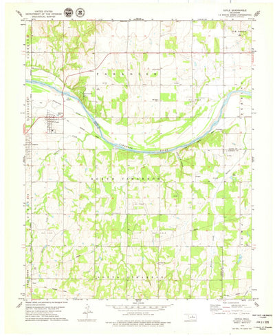 United States Geological Survey Coyle, OK (1978, 24000-Scale) digital map