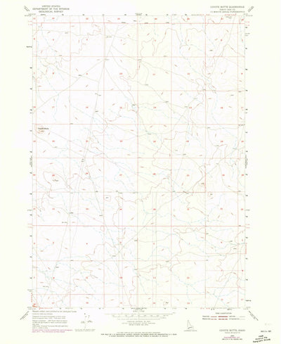 United States Geological Survey Coyote Butte, ID (1955, 24000-Scale) digital map