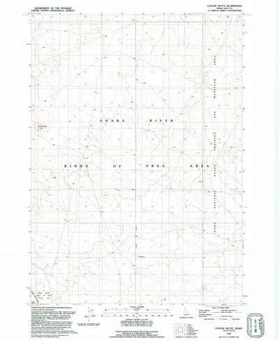 United States Geological Survey Coyote Butte, ID (1992, 24000-Scale) digital map