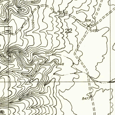 United States Geological Survey Coyote Buttes, AZ (1954, 24000-Scale) digital map