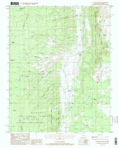 United States Geological Survey Coyote Buttes, AZ (1988, 24000-Scale) digital map