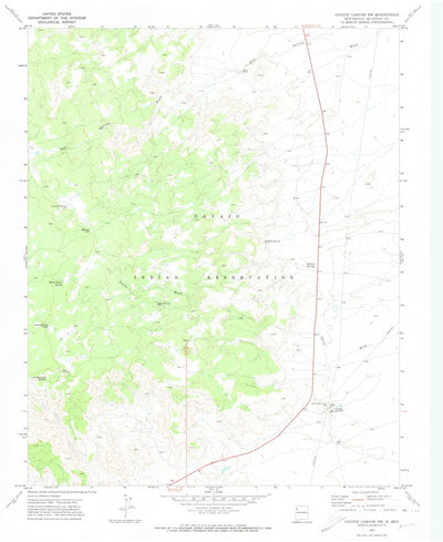 United States Geological Survey Coyote Canyon NW, NM (1970, 24000-Scale) digital map