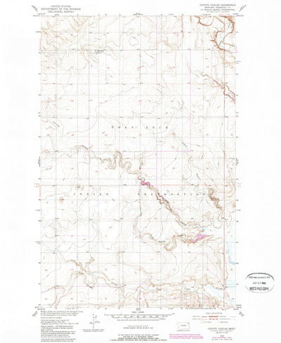 United States Geological Survey Coyote Coulee, MT (1950, 24000-Scale) digital map