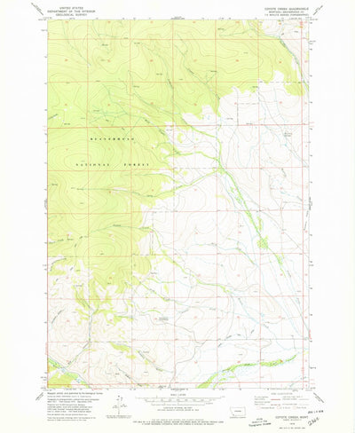 United States Geological Survey Coyote Creek, MT (1978, 24000-Scale) digital map