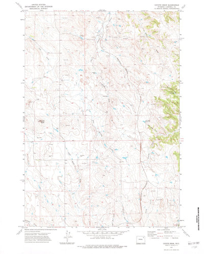 United States Geological Survey Coyote Draw, WY (1971, 24000-Scale) digital map