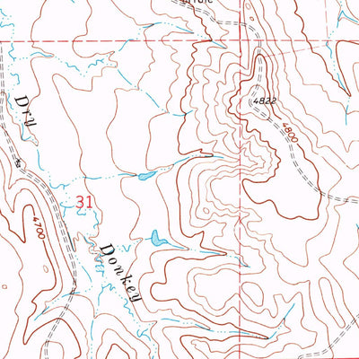 United States Geological Survey Coyote Draw, WY (1971, 24000-Scale) digital map