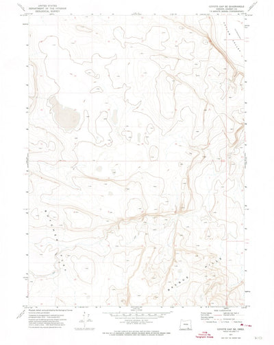 United States Geological Survey Coyote Gap SE, OR (1971, 24000-Scale) digital map