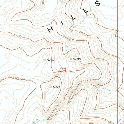 United States Geological Survey Coyote Gap SE, OR (1971, 24000-Scale) digital map
