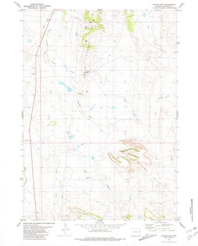 United States Geological Survey Coyote Gap, WY (1981, 24000-Scale) digital map
