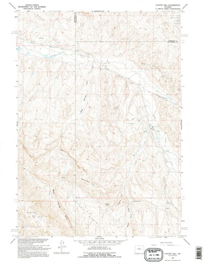 United States Geological Survey Coyote Hill, WY (1960, 24000-Scale) digital map
