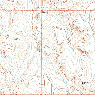 United States Geological Survey Coyote Hill, WY (1960, 24000-Scale) digital map