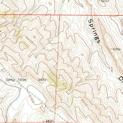 United States Geological Survey Coyote Hill, WY (1960, 24000-Scale) digital map