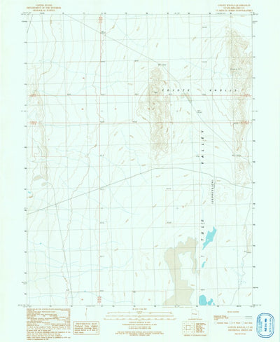 United States Geological Survey Coyote Knolls, UT (1991, 24000-Scale) digital map