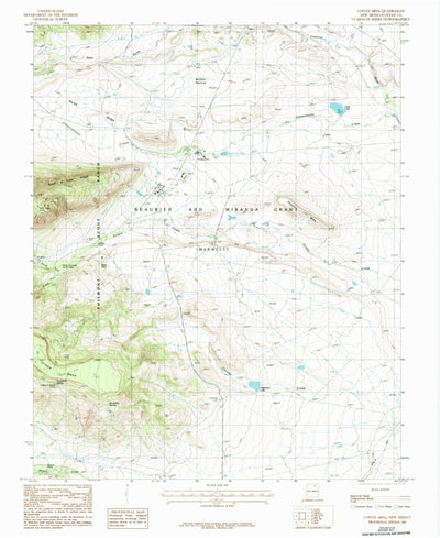 United States Geological Survey Coyote Mesa, NM (1987, 24000-Scale) digital map