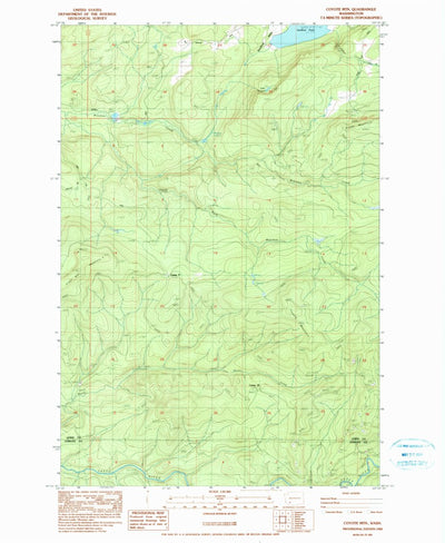 United States Geological Survey Coyote Mountain, WA (1983, 24000-Scale) digital map
