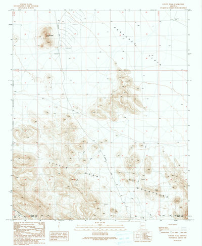 United States Geological Survey Coyote Peak, AZ (1990, 24000-Scale) digital map