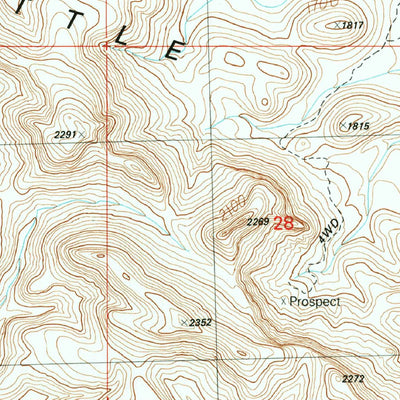 United States Geological Survey Coyote Peak, AZ (1990, 24000-Scale) digital map