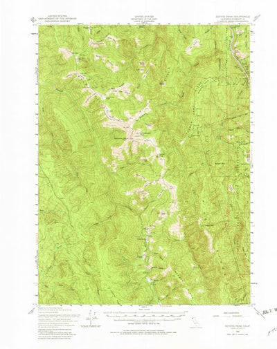 United States Geological Survey Coyote Peak, CA (1952, 62500-Scale) digital map