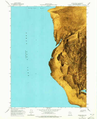 United States Geological Survey Coyote Point, UT (1968, 24000-Scale) digital map