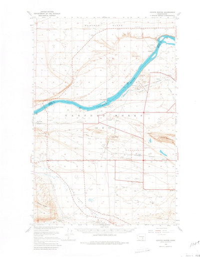 United States Geological Survey Coyote Rapids, WA (1965, 62500-Scale) digital map