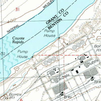 United States Geological Survey Coyote Rapids, WA (1986, 24000-Scale) digital map