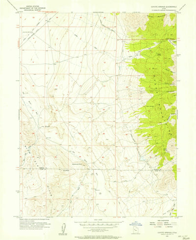United States Geological Survey Coyote Springs, UT (1955, 24000-Scale) digital map