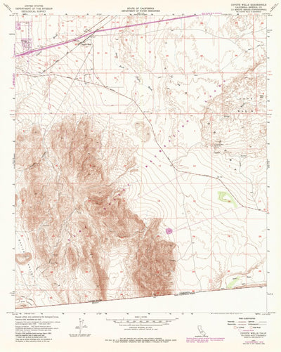 United States Geological Survey Coyote Wells, CA (1957, 24000-Scale) digital map