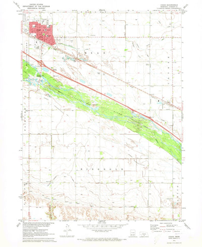 United States Geological Survey Cozad, NE (1971, 24000-Scale) digital map