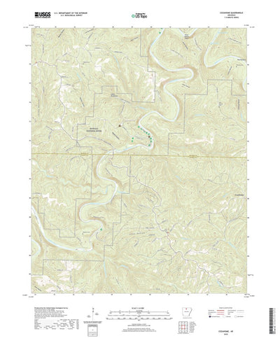 United States Geological Survey Cozahome, AR (2020, 24000-Scale) digital map