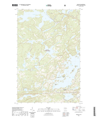 United States Geological Survey Crab Lake, MN (2022, 24000-Scale) digital map