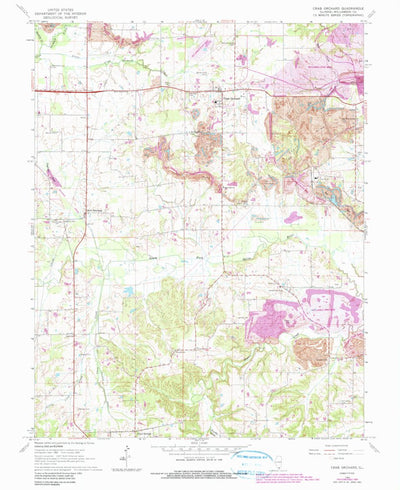 United States Geological Survey Crab Orchard, IL (1990, 24000-Scale) digital map
