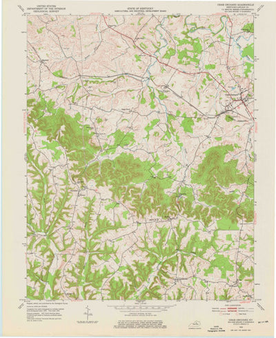 United States Geological Survey Crab Orchard, KY (1952, 24000-Scale) digital map