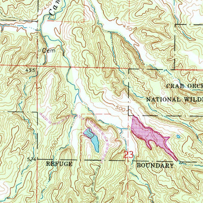 United States Geological Survey Crab Orchard Lake, IL (1966, 24000-Scale) digital map