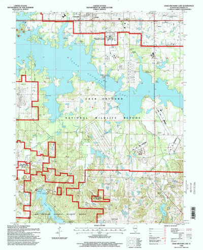 United States Geological Survey Crab Orchard Lake, IL (1996, 24000-Scale) digital map