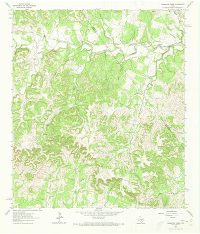 United States Geological Survey Crabapple Creek, TX (1963, 24000-Scale) digital map