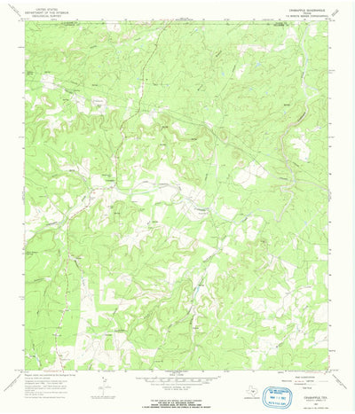 United States Geological Survey Crabapple, TX (1967, 24000-Scale) digital map