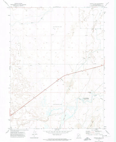 United States Geological Survey Crafts Lake, UT (1971, 24000-Scale) digital map