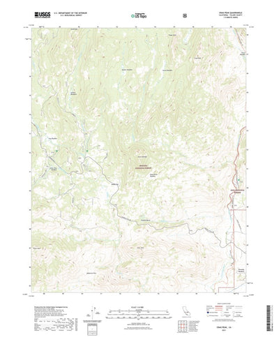 United States Geological Survey Crag Peak, CA (2021, 24000-Scale) digital map