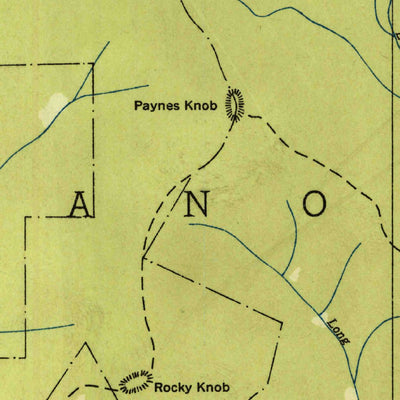 United States Geological Survey Craggy Pinnacle, NC (1935, 24000-Scale) digital map
